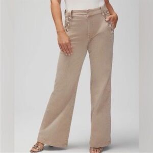 White House Black Market | High-Rise Mariner Wide Leg Jeans | Sandstone | 12P